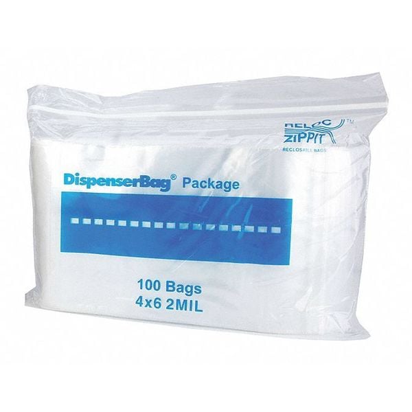 100 Zippit Reloc Bags – 6x10 Clear 2mil – Reclosable Poly Bags, FDA/USDA Spec, Model R610