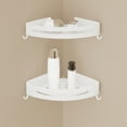 thumbnail image 5 of TIMIFIS Shower Rack Shower Storage Rack for Tile Walls, Aluminum Corner Shower Basket Caddy for Shampoo Conditioner, Bathroom / Kitchen Storage Organizer with No Drilling Toothbrush Holders, 5 of 5