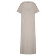 thumbnail image 4 of LOVZFMLL Robe Mode Printemps/été pour Femmes Manches Courtes Col en V Beige 3TG, 4 of 6