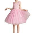 thumbnail image 1 of Yuyuzo Robe Florale pour Bébé Fille Nœud Papillon Robe de Princesse Mariage Robe de Fête d'Anniversaire en Tulle Superposé, 1 of 7