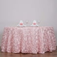 Efavormart 120" Wholesale Round Table Cover BLUSH Grandiose Rosette 3D ...