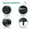 thumbnail image 3 of Emma Accent Chair, Button Tufted Faux Leather Barrel Chair, Midcentury Modern Accent Chair, Comfy Armchair, Tub Barrel Chairs Black, 3 of 7