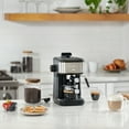 thumbnail image 4 of Gourmia 4-Shot Steam Espresso, Cappuccino, and Latte Maker with Frothing Wand, Black, New, 4 of 10