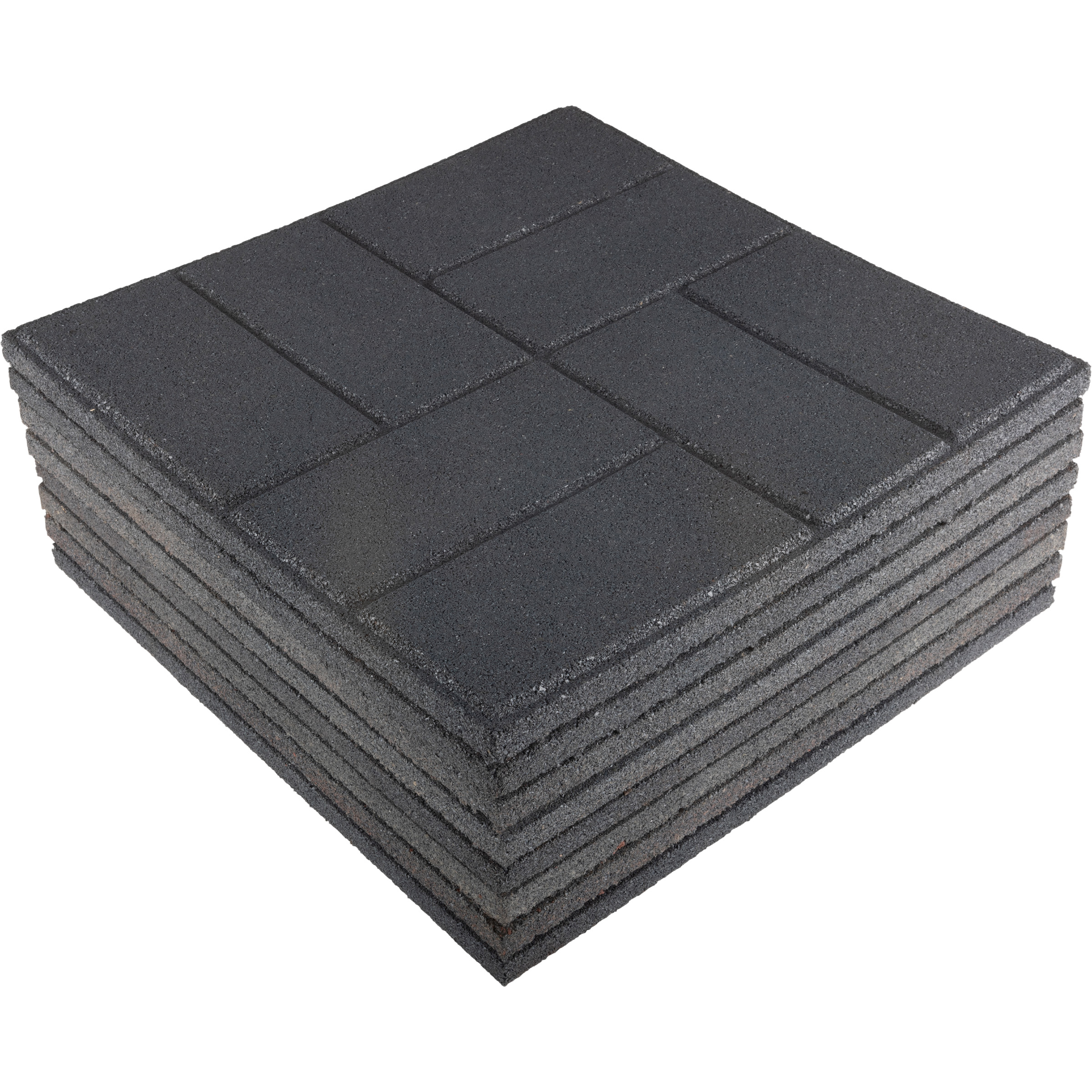 Pure Garden Rubber Deck Tiles 8-Pack - 28SQFT Outdoor Flooring Pavers, Gray