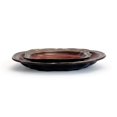 thumbnail image 4 of Elama Ensemble de Vaisselle de Table Ronde Ovale en Grès, 16 Pcs, Rouge Foncé avec Accents Bronze, 4 of 4