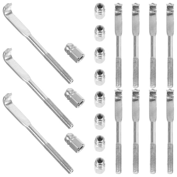 24pcs Small Banjo Hooks Replacement Banjo Nuts Metal Banjo Accessories Banjo Parts