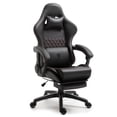 thumbnail image 1 of Silla Gamer Pro Dowinx | Ergonómica, Reclinable 180°, Masaje Lumbar USB, Reposapiés Retráctil, Ajustable | Cuero Sintético Premium, 1 of 10