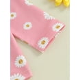 thumbnail image 6 of Bagilaanoe 2PCS  Baby Girl Pants Set Toddler Daisy Print Long Sleeve Sweatshirt Tops +  Sweatpants 6M 12M 18M 24M 3T 4T Kids Casual Sweatsuits, 6 of 9