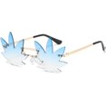 thumbnail image 1 of shiyou-Maple Leaf Shape Sunglasses Women Men - Rimless Funky Glasses Rave Festival Party Halloween Christmas Accessories, 1 of 4