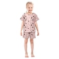 thumbnail image 4 of Summer Short Sleeve Pajama Sets Black White Cat Patterns Sleepwear Nighty 95% Cotton (5-14Y), 4 of 7