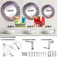 thumbnail image 4 of Designart "Dreaming Landscape of Orbital Overture" Abstract Landscape Polka Dot Round Wall Mirror - Landscapes Oval Printed Decorative Mirror - Multiple Color Options, 4 of 5