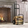 thumbnail image 2 of Firewood Log Space-Saving Rack Cart Carrier, Outdoor and Indoor Wood Rack Space-Saving Mover, Movable Dolly Hauler, 2 of 9