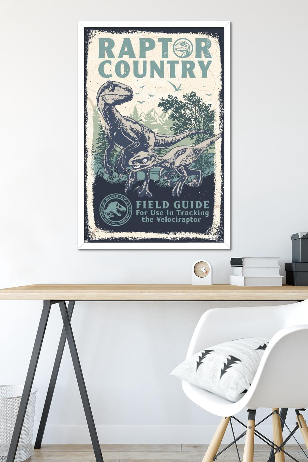 Jurassic World: Dominion - Raptor Country Wall Poster, 22.375" x 34" Framed