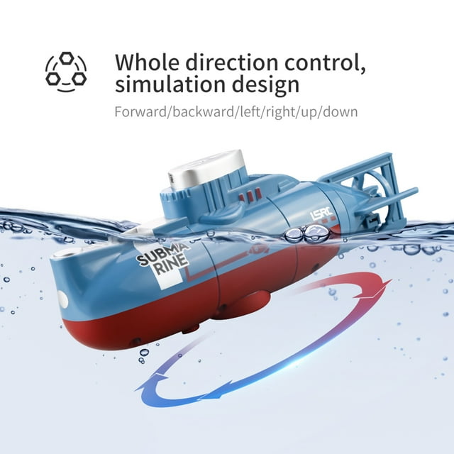 Mini Submarino RC Juguete Educativo Recargable De Alta Simulación De Gran Potencia Juguete De Conducción Eléctrica Fácil De Control Impermeable para Interiores Y ANGGREK Otros