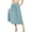 Blue Grey, variant on Niobe Clothing Womens Mid Calf Pleated Midi Swing Skirt High Waist A-Line