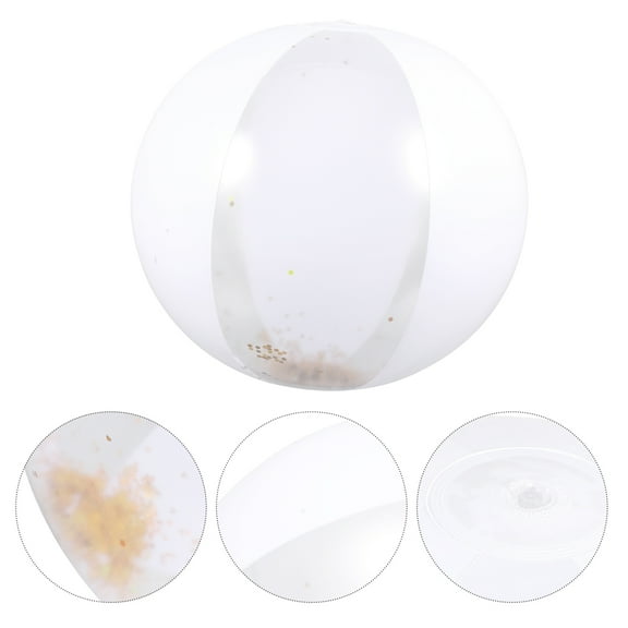 SEWCHICS Small Inflatable Beach Ball PVC White 3Pcs