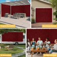 thumbnail image 6 of Vintage Dark Red Garage Door Cover Banner 6 x 13 FT,Farmhouse Retro Solid Color Linen Texture Garage Door Curtains Backdrop with Grommets for Indoor Outdoor Wall Party Porch Yard Decor Background, 6 of 9