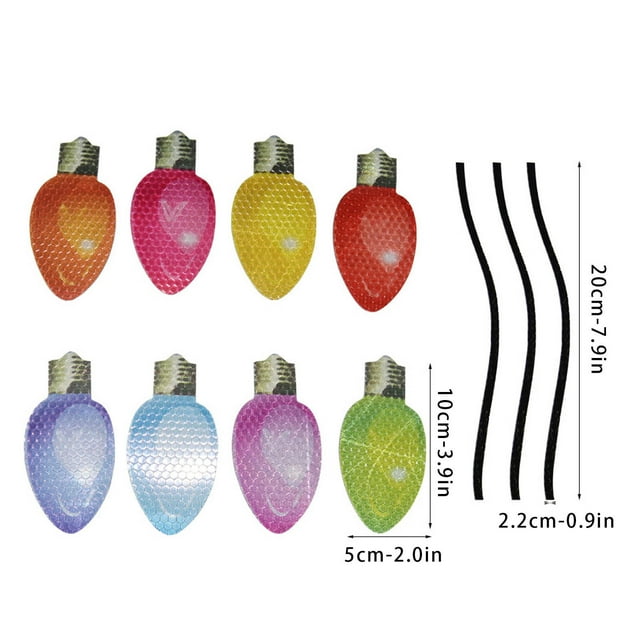 Pompotops Funny Reflective Light Bulb Magnet Decorations Reflective Sticker Grade High Visibility Waterproof Clearance