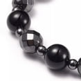 thumbnail image 5 of EOEMY Necklace Stretch Bracelet Earrings Set Magnetic Hematite Natural Agate 20" P755-Default, 5 of 6