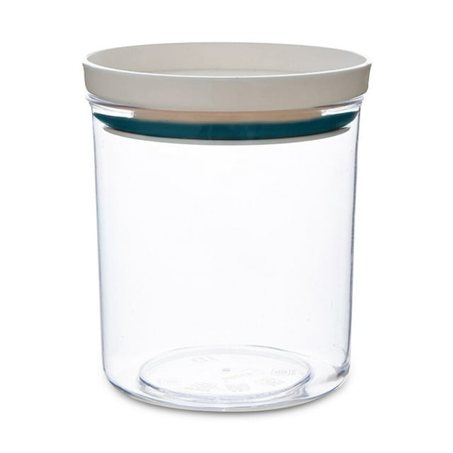 Food Container Kitchen Stackable Moisture-proof Grain Organizer 4 2 1 Transparent Sealing Storage Holder with Lid, Blue, 350ml