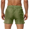 thumbnail image 7 of THDHVS Swim Trunks Men,Swim Shorts Men,Solid Color Swim Trunks with Mesh Pockets Elastic Waist for Sports Army Green, 7 of 7