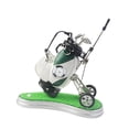 thumbnail image 2 of Luwecf Mini Golf Pen Holder with Cart Golf Desk Toy Storage Golfer Fans Gifts with Mini Clock Desktop Decoration Husband Golf Lovers Green White, 2 of 9