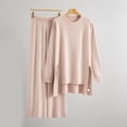 thumbnail image 2 of Wensltd Lounge Sets for Women Knit Sets Long Sleeve Pullover Tops Wide Leg Pants Outfits, 2 of 9