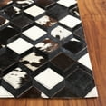 thumbnail image 4 of SAFAVIEH Studio Leather Bertha Geometric Area Rug, Black/Ivory, 5' x 8', 4 of 11
