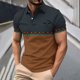 thumbnail image 2 of Mens Manga Corta Botón Abajo Camisas con Bolsillo Pulover Botón de Impresión de la Camisa de Solapa de Poliéster Cuello de Vuelta, Blusa Casual para Hombres, 2 of 5
