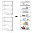 thumbnail image 5 of Finnhomy 8-Tier Steel Wire Shelving Unit, Adjustable, 8 Shelves, 23.3"W x 13.5"D x 72"H, with Leveling feet & Safety Device, NSF Certified, Silver, 5 of 7