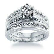 1ct 14kt Wg Sparkle Bridal Set