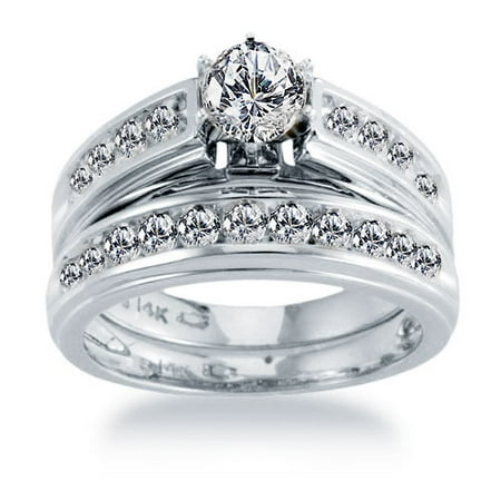 1ct 14kt Wg Sparkle Bridal Set