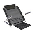 thumbnail image 4 of Chaise de Plage de Sol Pliante à Assise Basse Chaises de Camping Chaise-Lit Dossier Assis Repos Noir, 4 of 8