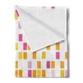 thumbnail image 2 of Orange and Pink Soft Flannel Fleece Throw Blanket, Simple Mosaic Background Abstract and Geometric Modern Concept Graphic, Cozy Plush for Indoor and Outdoor Use, 70" x 90", Multicolor, by Ambesonne, 2 of 5