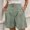 *A-Mint Green, variant on ClodeEU Women's Elastic Waist Knee Length Shorts,Straight Leg Casual Loose Short Pink,Womens Plus M