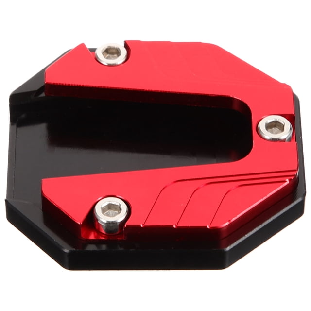 GAXIRE 1Set Motorcycle Kickstand Foot Side Stand Pad Red Aluminum Alloy Stability Support for Multiple Vehicles