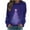 2-Purple, variant on Makaor Sweatshirt Women Christmas Crew Neck Tops Raglan Sleeve Long Sleeve Pullover Graphic Casual Clothes