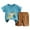 B1032-Brown, variant on UAYOTSE Boys Comfortable Short Sleeved Two Pieces Set with Cute Cartoon Pattern,Sizes 7-8 Years
