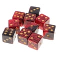 thumbnail image 1 of 10 Pièces Six Faces D6 Numérique &D RPG Noir, 1 of 8