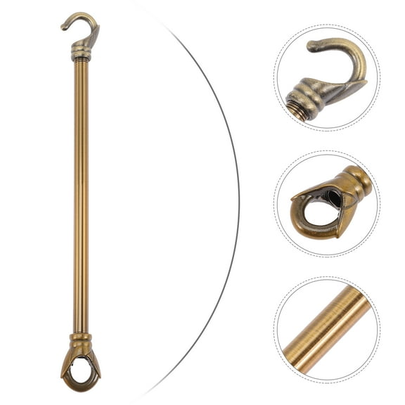 HOOWIFFY Ceiling Light Part Light Brown Chandelier Pole with Hook for Lighting Fixtures