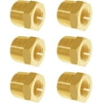 thumbnail image 1 of GHSDFBB 6 Pcs Réducteur en Laiton Bague Hexagonale 1/2 Pouces NPT Mâle1/8 Pouces NPT Femelle Raccord Fileté Adaptateur, 1 of 5