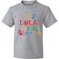 thumbnail image 3 of Inktastic My Lola and Lolo Loves Me grandchild Youth T-Shirt, 3 of 5