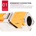thumbnail image 5 of FRCOLOR  Cat8 Shielded Connector Pass Through Modular Plug Replacement Network Cable, 5 of 8