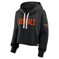 thumbnail image 4 of Women's Fanatics Black Cincinnati Bengals Oversized Hometown Heritage Cropped Hoodie, 4 of 5