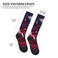 thumbnail image 2 of Lsque Cool Wolf Head Pattern Sport Compression Socks for Men & Women 15-20 mmHg Knee High Nurse Pregnant Running Medical and Travel Athletic, 2 of 6
