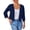 Navy, variant on Women's Thin Shrugs 3/4 Sleeve Lightweight Cropped Tops Open Front Cardigan for Dress Spring and Summer New Women's Solid Color Short Suit Jacket Trendy Women's Cardigan Top Wh2 Xxl