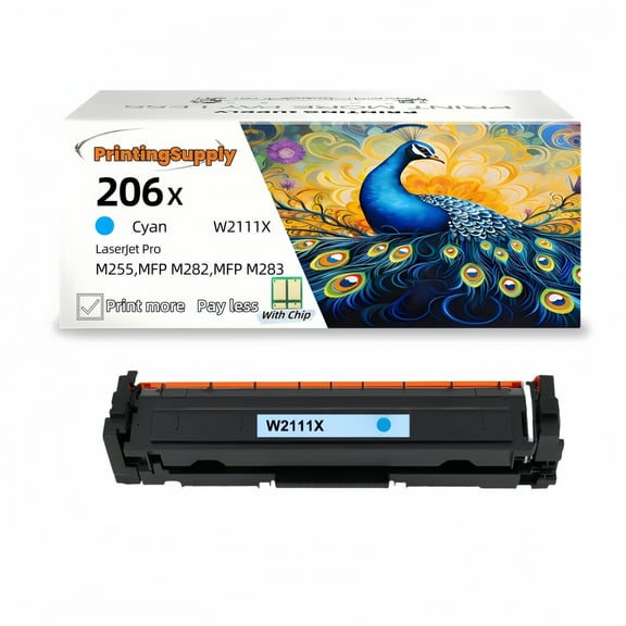 New High-Yield Cyan Toner Cartridge With Chip For HP 206X W2111X Compatible For Use With HP Color LaserJet Pro M255dw M255nw MFP M282nw 283fdn 283cdw 283fd