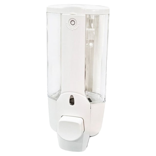 Naiovety Dispensador de champú autoadhesivo montado en la pared, prensa manual, loción líquida transparente, una sola ranura, montaje en Juegos de accesorios de baño