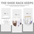 thumbnail image 4 of 5pcs Double Hook Drying Rack Slippers Drying Organizer Stainless Steel Shoes Hanger, 4 of 8