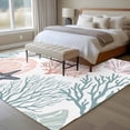 thumbnail image 4 of 6'x9' Area Rugs, Coastal Starfish Indoor Outdoor Area Rug for Living Room Bedroom, Ocean Multicolor Coral Shell Conch Washable Bathroom Rugs Kitchen Floor Carpet Mats Home Decor Aesthetic, 4 of 8